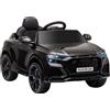 HOMCOM Macchina Elettrica per Bambini 3-5 Anni 6V Audi RS Q8, 1.5-3km/h, con Telecomando e Musica, Nero | Aosom Italy