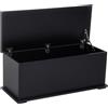 HOMCOM Cassapanca contenitore cassapanca per giocattoli grande capacità cerniera di sicurezza in legno 100 x 40 x 40 cm nero | Aosom Italy