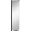 HOMCOM Specchio da Parete con pellicola di sicurezza e cornice in lega di alluminio, 120x35 cm, Nero | Aosom Italy