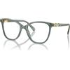 Swarovski SK2020 1043 - Occhiali da Vista Farfalla Verde Trasparente Donna