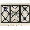 Smeg SRV876POGH piano cottura Crema Incasso Gas