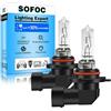 SOFOC 9005 HB3 Fari per Auto Lampadina Abbagliante Fendinebbia 12V 55W Giallo 1800Lm 2 Pezzi