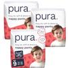 Pura Pannolini Mutandina Taglia 9, (19+kg), 45 pezzi, Vestibilità Elasticizzata 360°, Pelle Sensibile & Ipoallergenica, 12h Protezione Anti-Perdite Notte, Senza Cloro