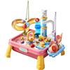 Ghjkldha Kids Water Table, Outdoor Activity Toy, Built in Pump Set, Water Play Sensory Table for Boys Girls Ages 4 8 Playroom Daycare Patio Beach Garden Park Use Fun Splash Learning Game