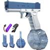 QUXV Pistola ad acqua elettrica, 434 CC + 2 x 58 CC potente, a lunga portata di 8 - 10 metri, giocattolo acquatico per feste estive per bambini e adulti