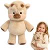 Amycute Peluche Mucca Corre, Pupazzo Che Corre Animale Peluche Morbido Pupazzo Antistress per Bambini Ragazze Donne