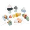 Janod - Perle da Infilare Sweet Cocoon - 21 Perle Uccellini, Ali e Nuvole - Sviluppa Le Abilità Fino-Motorie - Giocattolo in Legno FSC - Gioco Multisensoriale - dai 24 Mesi, J04050