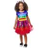 Rubie's Rubies Costume Gabbys Dollhouse Arcobaleno da bambina, Vestito con dettagli stampati e cerchietto con orecchie, ufficiale Gabby Dollhouse per carnevale, Natale, compleanno, feste e Halloween