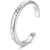 Milacolato S925 Anelli Piedi Donna in Argento Sterling Anelli a Regolabile | Ipoallergenici Anello per il Dito del Piede Opal Star Daisy Gioiello da Spiaggia Estivo Regalo