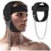 Yes4All Imbracatura regolabile per allenamento con pesi/collo con ampia cinghia imbottita, supporto per rinforzare il collo e allenamento di resistenza, imbracatura per la testa di sollevamento pesi,