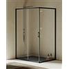 AGHA Box Doccia Prime 120x70 Apertura Scorrevole in 2 Colori - Profilo : Nero Opaco
