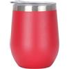 Gteller 12 oz in acciaio inossidabile Bicchieri senza stelo con coperchio, doppia parete isolato tazza da viaggio Perfetto per vino, caffè, bevande, champagne, cocktail (rosso)