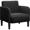 vidaXL Divano Sedia con Braccioli Nero 54 cm in Velluto, Divano Singolo, Divano Comfort, Sedia TV, Divano, Divano Seduta, Divano Relax