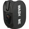 KIAYOO Porta Panni Sporchi,Portabiancheria Sporca Salvaspazio,Laundry Basket,Cesto Panni Sporchi Salvaspazio Per Bagno, Camera Da Letto, Lavanderia, Camera Dei Bambini, Hotel e Viaggi,Nero
