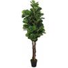 vidaXL Albero Ficus Lyrata 232 Foglie 180 cm Verde, ficus lyrata artificiale, pianta artificiale, pianta finta, albero artificiale, albero finto