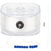 PH PandaHall Corde per Braccialetti Da 0.6mm con Custodia Organizzatrice 87 Iarde/80m Stringa di Perline Filo di Perline Filo Da Cucito con Filo Conduttore per Cuciture In Pelle Perline Gioielli