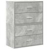 vidaXL Armadi con 2 Cassetti 2 pz Grigio Cemento 60x31x40cm Truciolato, armadietto, credenza, Armadio Buffet credenza, vetrina, Mobile Soggiorno