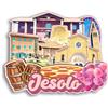 Quwsne Magnete da frigorifero Jesolo Italia, souvenir da viaggio, regali turistici 3D classici monumenti fatti a mano, decorazione per la casa, 1126