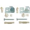 SOMATHERM FOR YOU, 601520303, Set di 2 fissaggi regolabili per radiatore in acciaio con pannello a staffa - Composto da 2 console, 2 viti (8x60), 2 tasselli (10x60), 2 sistemi anti-rumore
