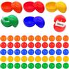 Bavooty 50 palline sfuse, 4 cm, da riempire, in plastica, apribili, per tombola, giochi per feste e bingo, 5 colori