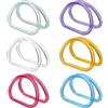PH PandaHall 12 manici in resina per borse, piccoli manici a forma di D, di ricambio, decorativi, per borse all'uncinetto, macramè, cannucce, borse da spiaggia, 6 colori, 12,3 x 8,9 cm