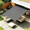 IKDZCM Tenda da Sole per Esterno Impermeabile 2.5X4.5M Telo Ombreggiante Esterno Rettangolare Vele Parasole da Giardino Protezione UV al 95% per Telo Ombreggiante per Patio- Grigio scuro