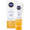 NIVEA Sun UV Face Sensitive SPF 50 Sunscreen Cream, Fragrance-Free Face Sun Protection for Sensitive Skin, formula leggera non greasy con protezione UVA/UVB, crema solare Daily Face