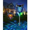 Dnenellr Lampada Antizanzare Solare da Esterno, Zanzariera Elettrica 4200V, Impermeabile IPX5, Ricaricabile USB-C, Lampada Zanzare Senza Fili con Picchetto per Giardino, Prato, Cortile