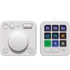 Logitech MX Creative Console, keypad programmabile con 9 tasti LCD personalizzabili e manopola di controllo progettazione grafica, montaggio video, fotografia, Adobe, Zoom, Spotify - Grigio Pallido