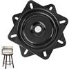 CAAGGMM Cuscinetti Girevoli Quadrati, 7 inch Piastra di Ricambio Giradischi Girevole a 360°, 177 x 177 x 22,5 mm Quadrata dello Sgabello Sedile Montaggio, Portante 150 kg, per Tavoli, Computer, Nero