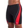 Zoggs Mens Ecolast + Eaton Mid Jammer, Nero-Rosso, 36