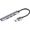 S/CONN massima connettività Hub USB-A, 3.0, 4-fach USB-A, ALU, sottile, 0,12m (13-50001)