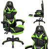 Krüger&Matz Kruger&Matz KM0790 Sedia da gioco con poggiapiedi GX-150, nera e verde