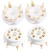 Alipis Base Tubo a 9 Pin in Ceramica Placcata, Presa per Staffa, Set da 4 Pezzi per Valvole Audio Compatibili 6n1 6n2 6n3 12ax7, Accessori Audio per Montaggio Pcb