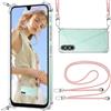 ISOI Cover Trasparente con Cordino compatibile con Samsung Galaxy A26 5G, Regolabile e Rimovibile Collana Tracolla Laccio Collo, Custodia per Telefono in Silicone TPU Morbido Antiurto - Rosa