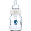 J Bimbi Super Glass - Biberon in Vetro Termoresistente 0m+, 160ml