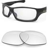 BlazerBuck Lenti di ricambio polarizzate anti-sale per Oakley Pit Bull OO9127 / Pit Bull Asian Fit OO9161, Trasparente ad alta definizione, 0