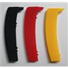 BizTech ® Inserti per griglia sportiva clip-on compatibili con BMW Serie 1 E87 F20 F21 F40, strisce decorative per auto, tuning (Schwarz/Rot/Gelb, E87 03-11 12-raggi, TAGLIENTE angola)