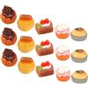 ZUNOXAZ 15 Miniature Torte per Casa delle Bambole Decorazioni Dolci in Miniatura Leggere e Resistenti Accessori per Cucina in Miniatura e Giochi di Finzione