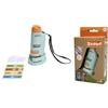 Simba Scout 109452666 - Microscopio Tascabile con Illuminazione, ingrandimento 60-180x, 4 esempi, 3 vetrini Vuoti, 11 cm, dai 5 Anni in su