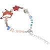 ZYKEJJDDAK Bracciale con volpi colorate Bracciale creativo Bracciale con perline colorate per donne giovani e amanti degli animali in cerca di stili unici
