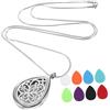SHERCHPRY Collana Donna Diffusore Aromaterapia in Acciaio Inox | Ciondolo per Aromaterapia, Collana Feltro Profumo, Ciondolo Porta Olio Profumo Stile Casuale