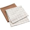 Douceur d'Intérieur, 3 strofinacci da cucina (50 x 70 cm) Gourmet Mocha, cotone e poliestere, tinta unita