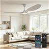 YrgePowk 130CM Ventilatore da Soffitto con Luce, LED Fan Plafoniera con Telecomando 6 Velocità Reversibile, Dimmerabile, Timer