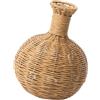 MURYE Farmhouses - Vaso da fiori in finto rattan intrecciato, stile moderno, cesto per fiori secchi, decorazione per casa, giardino, centrotavola, regalo, plastica intrecciata, vaso in rattan