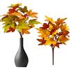 Generic Foglie autunnali | Fiori autunnali artificiali 2 pezzi - Ghirlanda d'acero rami centrotavola per il Ringraziamento Autunno Decorazione per la casa Mantel da tavolo