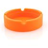 SunEast, posacenere rotondo in silicone, resistente al calore, con 4 fessure, portatile, antivento, per esterni o casa, colore: arancione