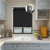 LIJIAO Tenda a Rullo Senza Forare 70 x 120 cm Per Proteggere Dalla Luce Tende Termiche Oscuranti Con Supporto Klemmfix Per Bagno,Cucina, Nero