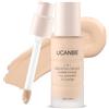 UCANBE Fondotinta e Correttore Occhiaie 2-in-1 30ml | Alta copertura con acido ialuronico. Trucco viso a lunga durata per pelli grasse, miste e normali (04 Beige naturale)