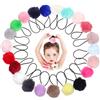 LRXIYODE Elastici Per Capelli Con Pom Pom Colorati Fasce Per Capelli Morbide Con Palline Fermagli Elastici Per Coda Di Cavallo Per Bambine E Resistenti